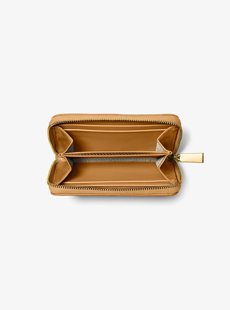Small Quilted Leather Wallet in PALE PEANUT | Michael Kors