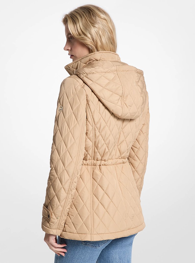 Veste &agrave; capuchon matelass&eacute;e in KAKI | Michael Kors