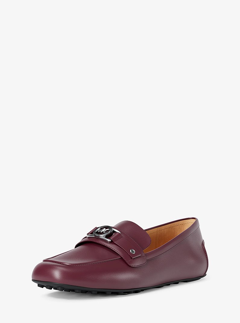 Mandy Leather Moccasin Loafer in OXBLOOD | Michael Kors