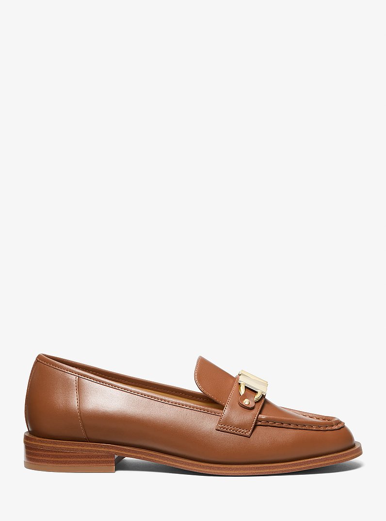 Tiegan Leather Loafer in LUGGAGE | Michael Kors