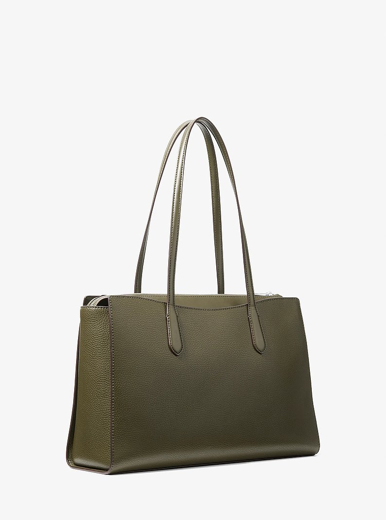 Arden Medium Pebbled Leather Tote Bag in OLIVE | Michael Kors