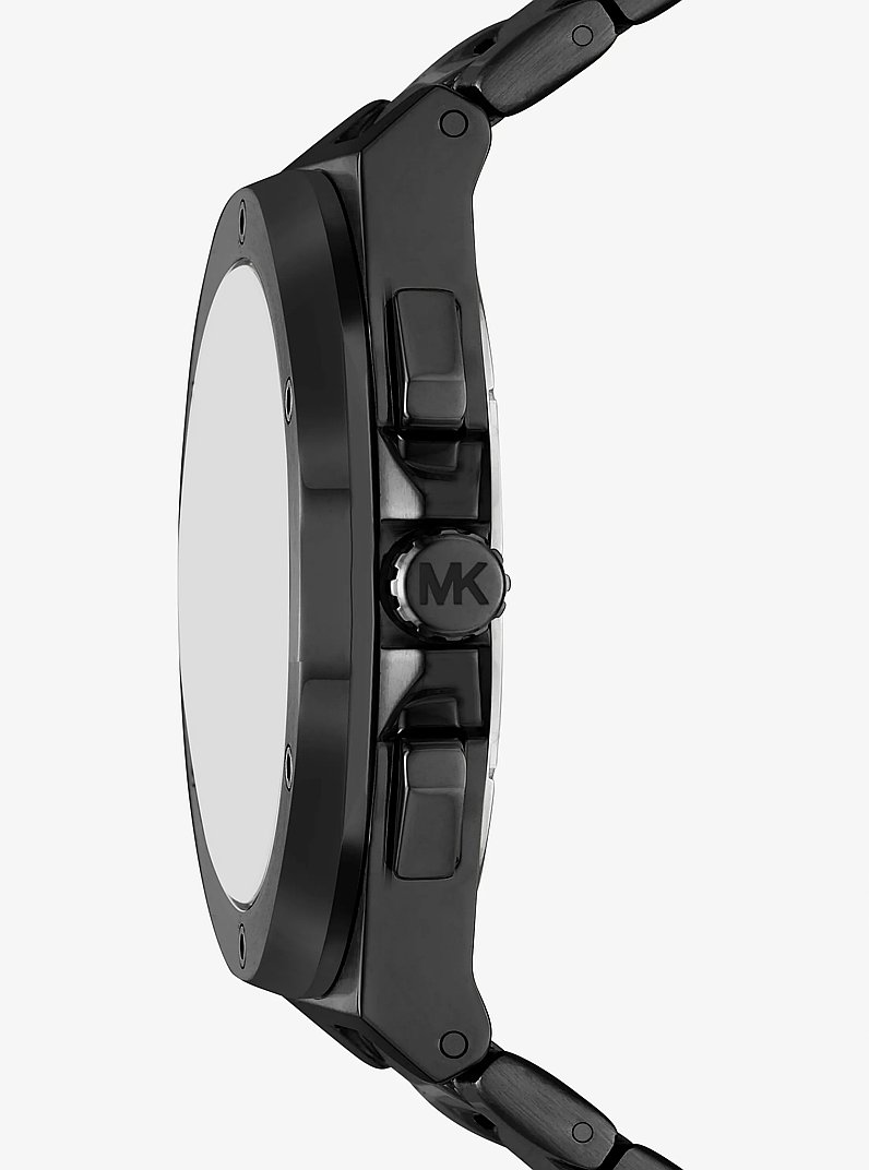 Oversized Lennox Black-Tone Watch in BLACK | Michael Kors