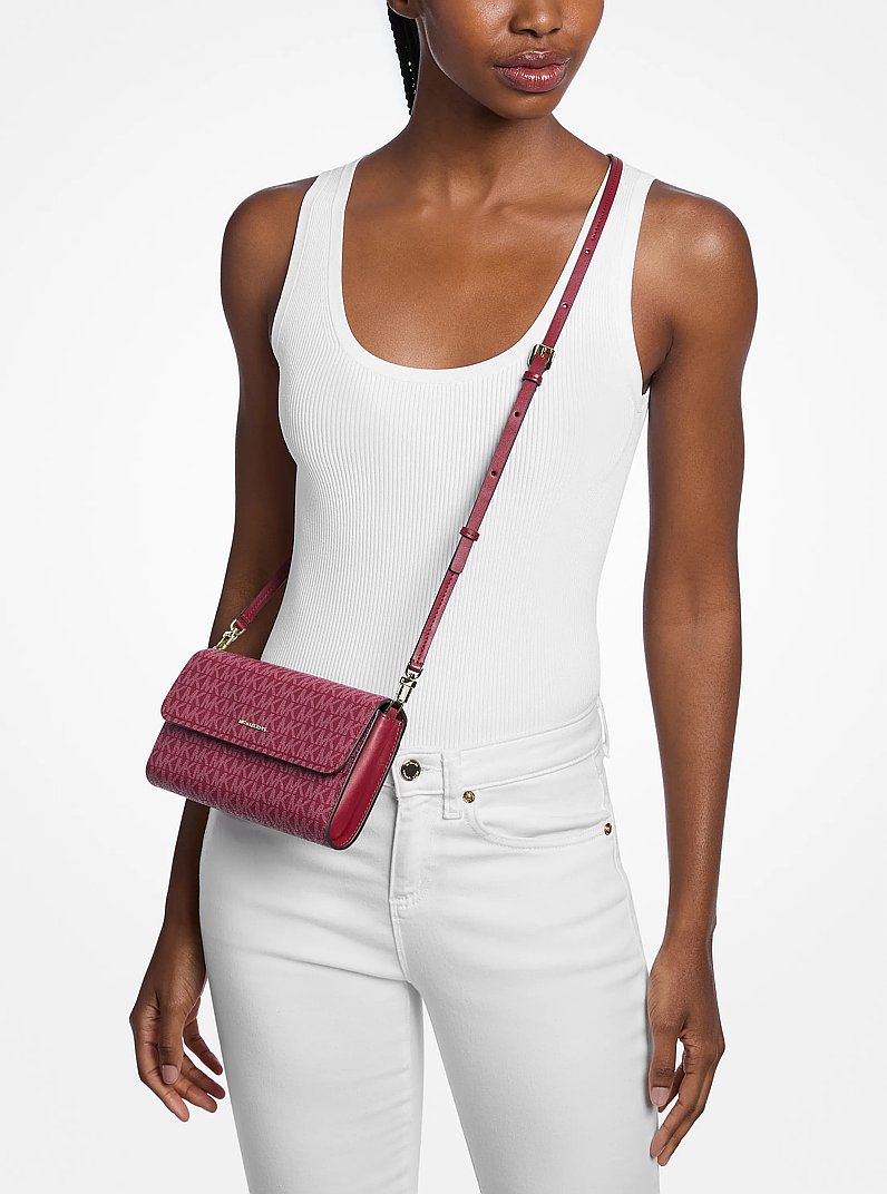 Bandolera Jet Set convertible peque&ntilde;a con nuestro logotipo exclusivo in ROJO INTENSO | Michael Kors