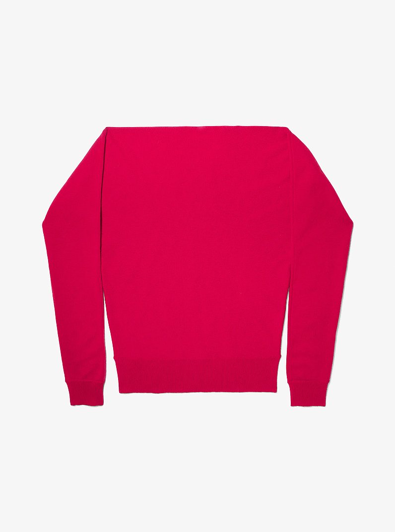 Cashmere Sweater Scarf in RASPBERRY | Michael Kors