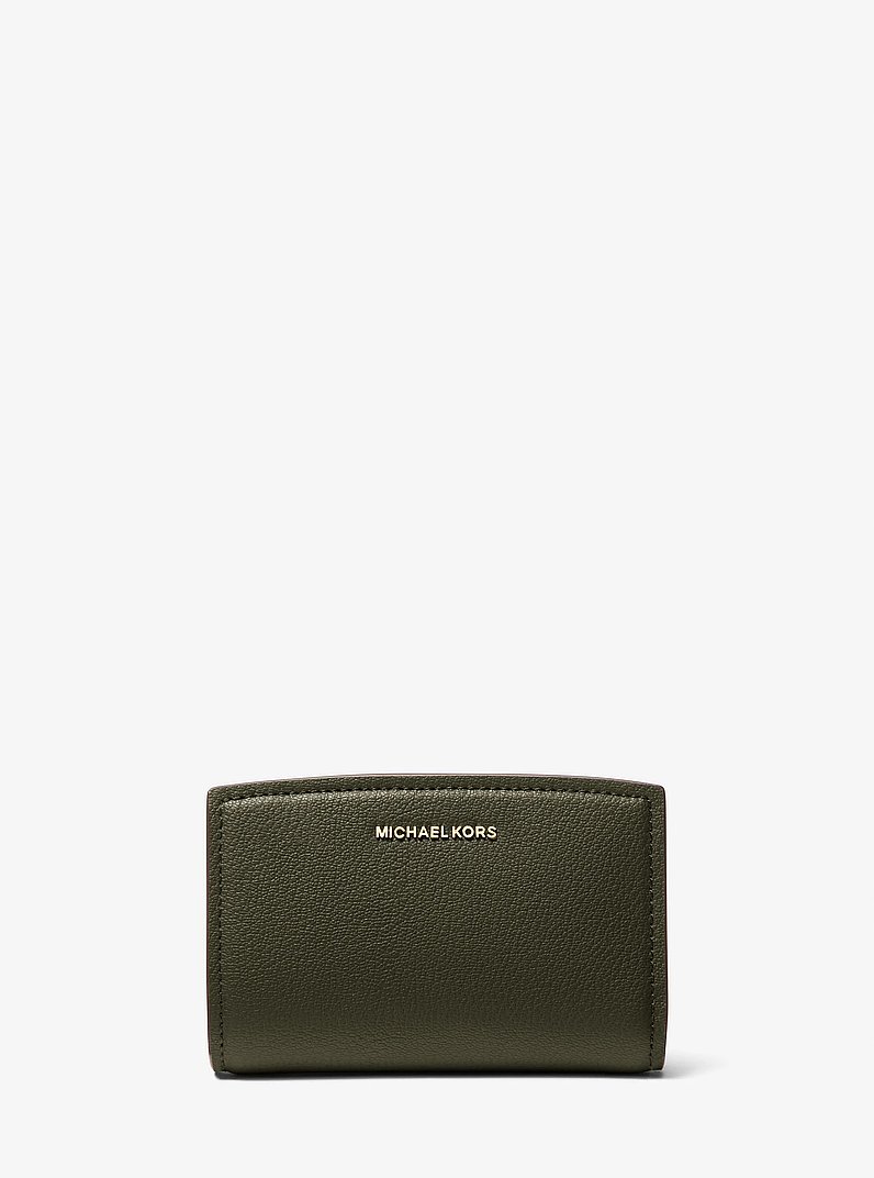 Bryant Medium Pebbled Leather Wallet in IVY | Michael Kors