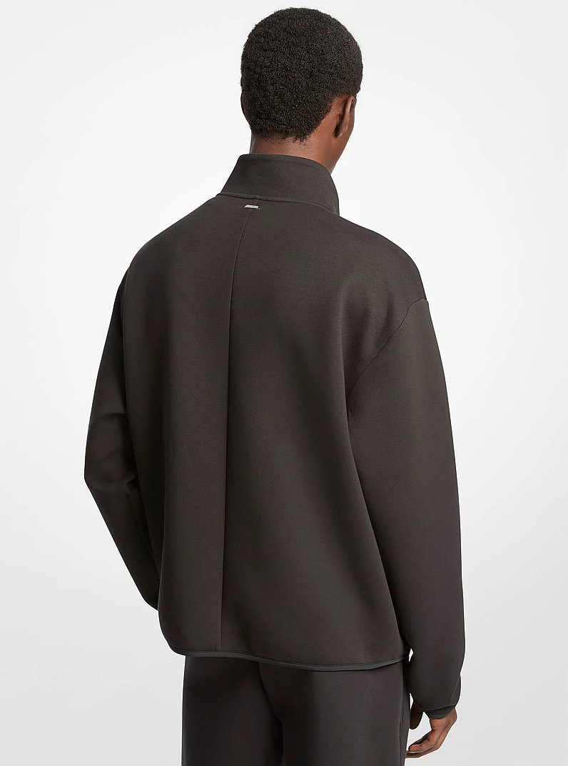 Veste en m&eacute;lange de coton &agrave; fermeture &eacute;clair