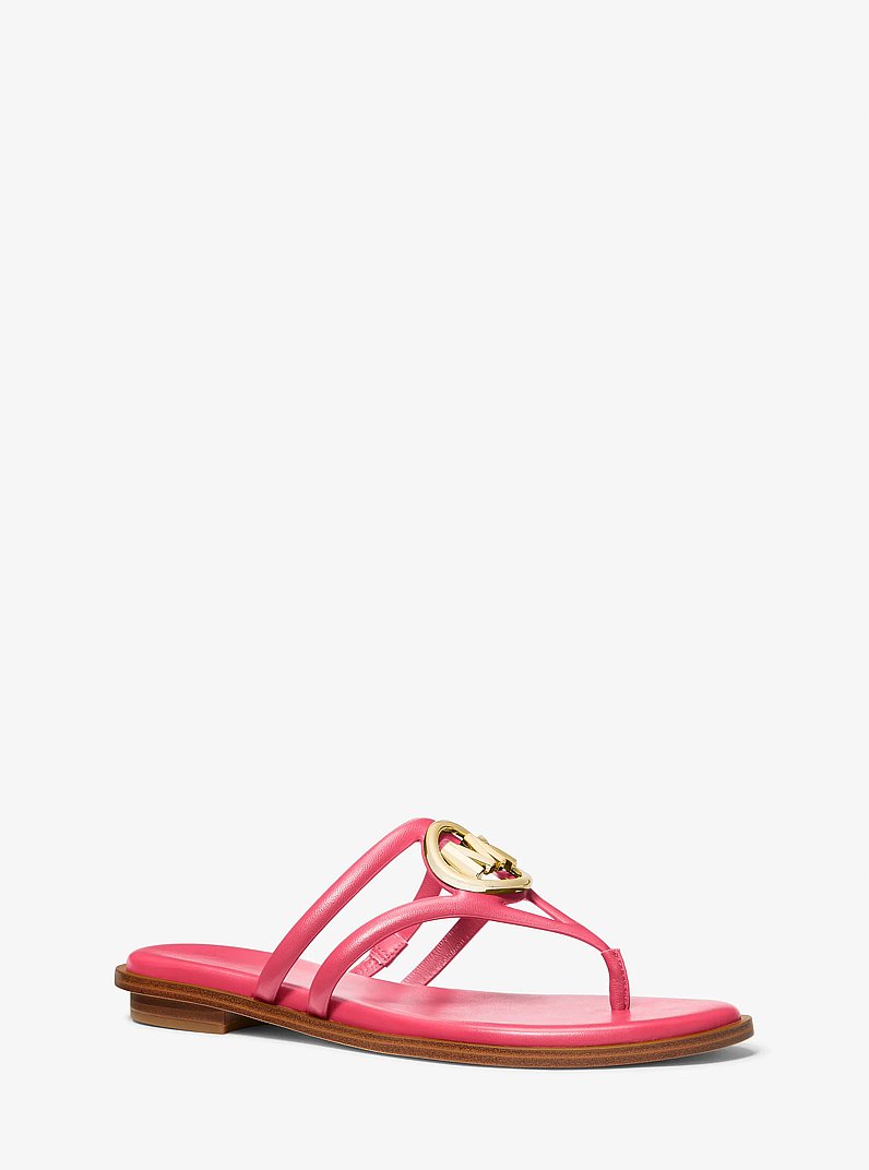 Sandalia Hampton de cuero in GERANIO | Michael Kors