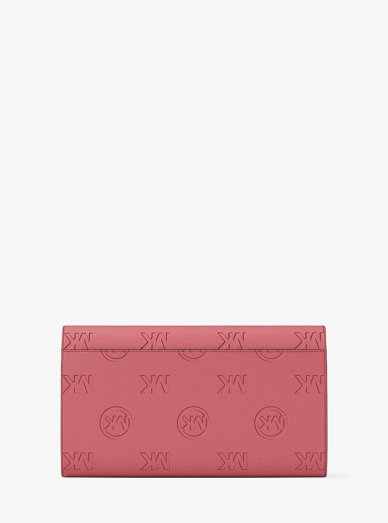 Grand portefeuille Carson &agrave; logo grav&eacute; in HIBISCUS | Michael Kors
