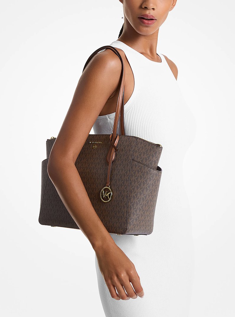 Marilyn Medium Logo Tote Bag in BRN/ACORN | Michael Kors