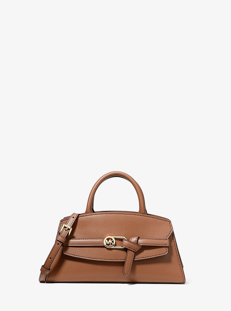 Greta Small Leather Convertible Crossbody Bag in LUGGAGE | Michael Kors