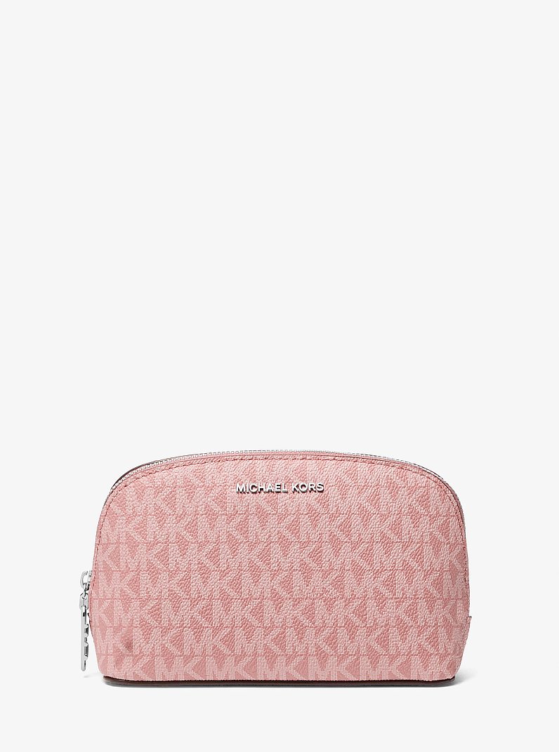 Small Signature Logo Travel Pouch in ROSE | Michael Kors