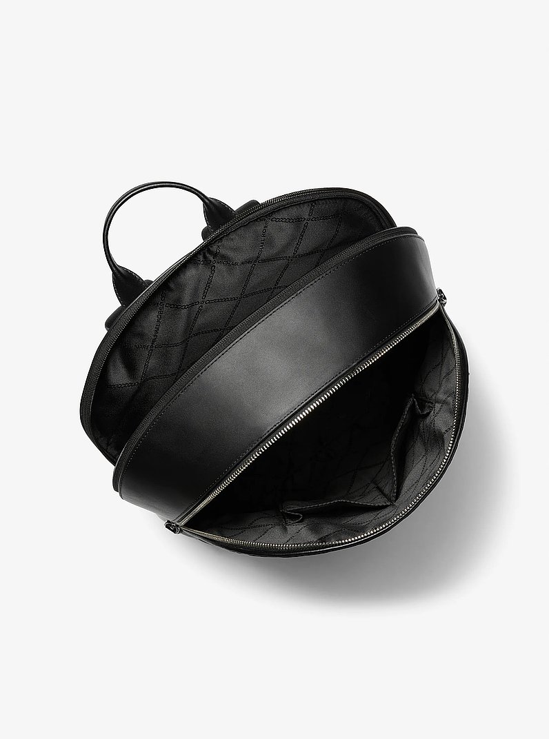 Mochila Hudson fina de piel en relieve con logotipo gr&aacute;fico