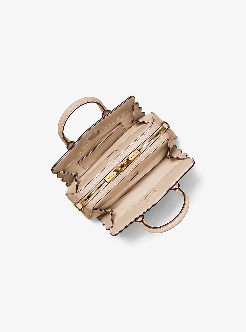 Bolso cruzado convertible Laila extrapeque&ntilde;o de piel granulada in CAQUI | Michael Kors