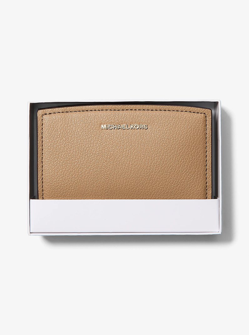 Bryant Medium Pebbled Leather Wallet in HUSK | Michael Kors