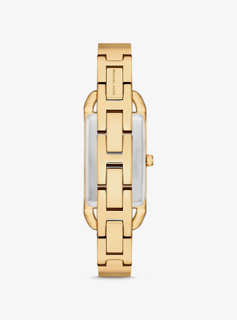 Mini Empire Pav&eacute; Gold-Tone Bangle Watch in GOLD | Michael Kors