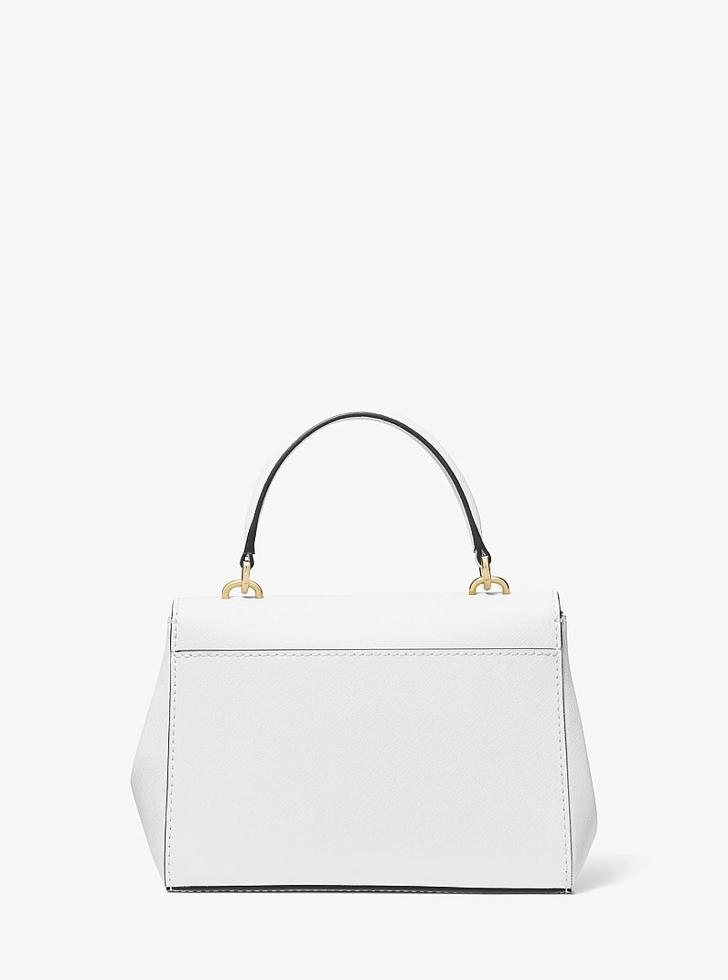 Ava Extra-Small Saffiano Leather Crossbody in OPTIC WHITE | Michael Kors