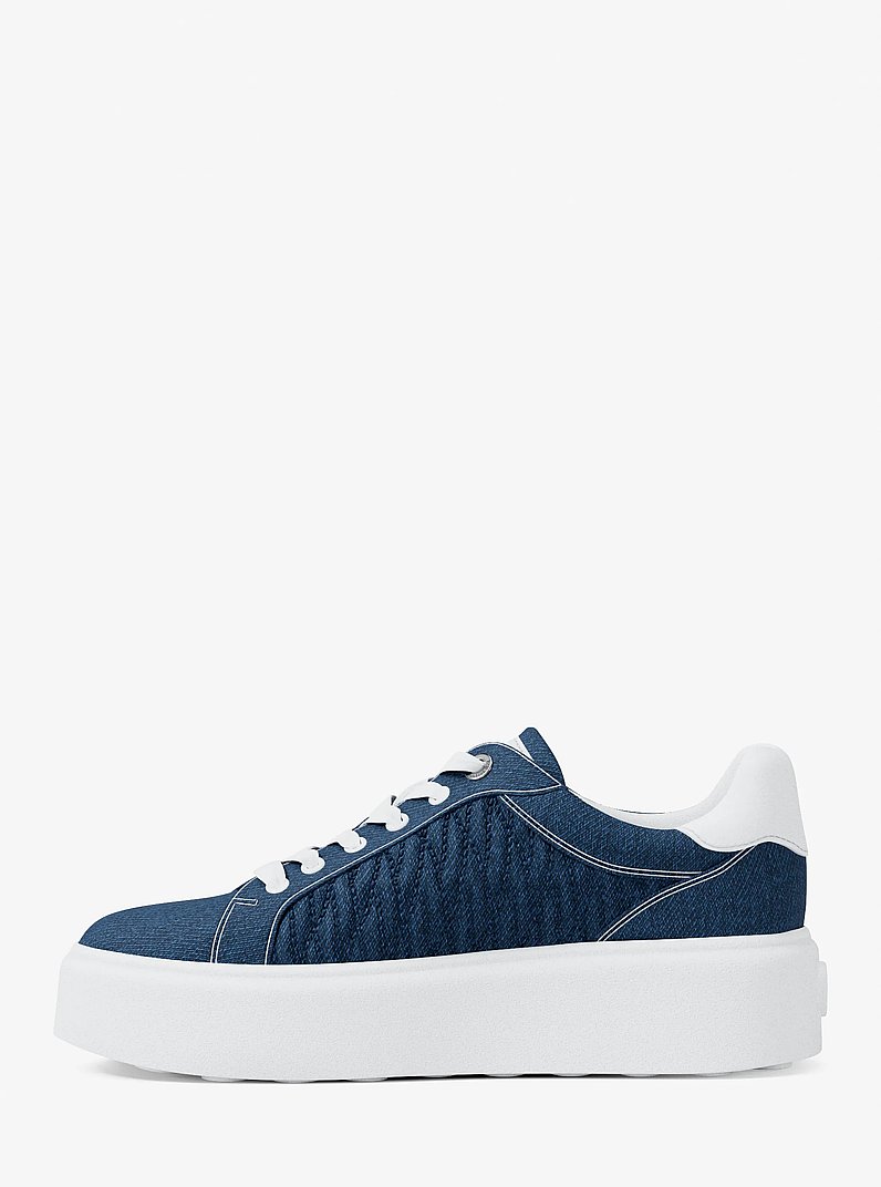 Zapato deportivo Romey con plataforma de denim acolchado in AZUL VINTAGE OSCURO LAVADO | Michael Kors