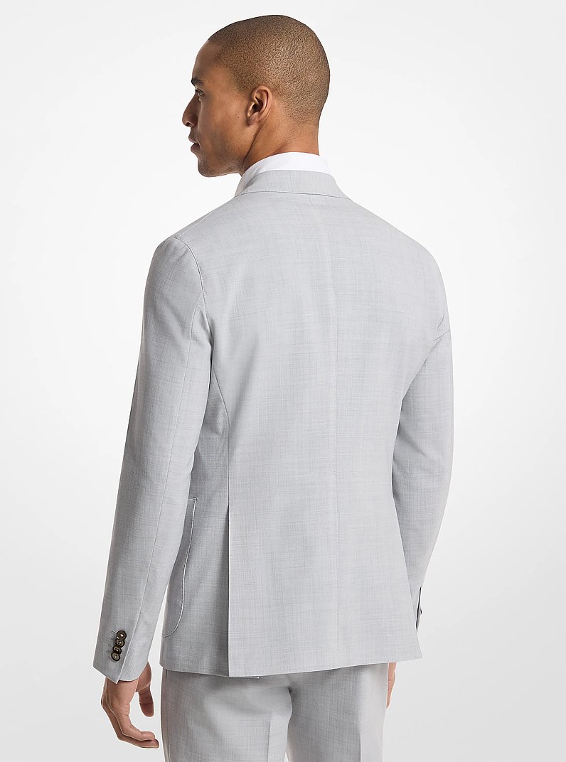 Blazer en m&eacute;lange de laine in GRIS P&Acirc;LE | Michael Kors