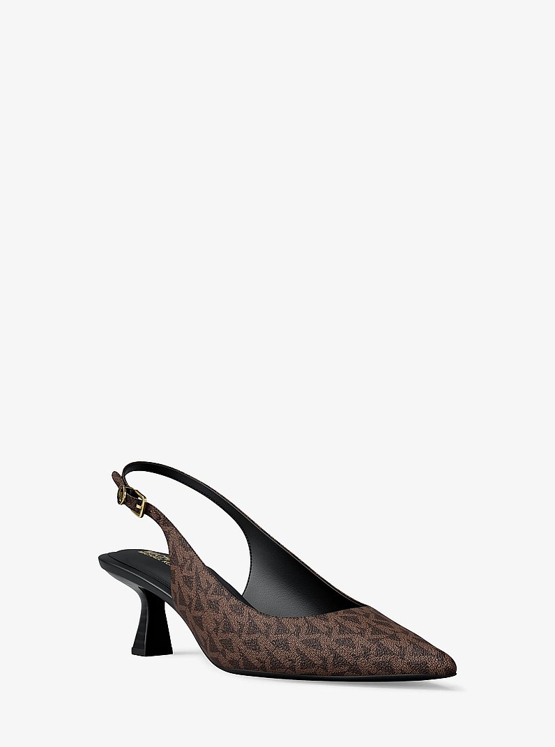 Amali Signature Logo Pump in MARR&Oacute;N | Michael Kors