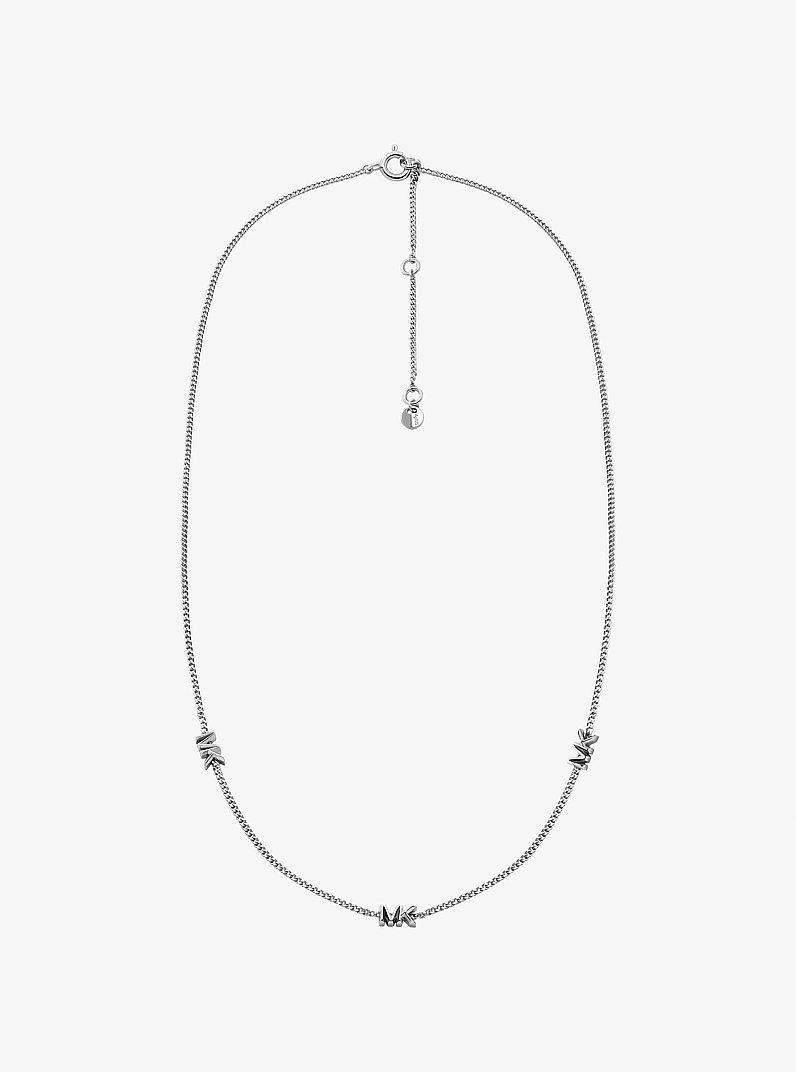 Halskette mit Logo aus Sterlingsilber mit Edelmetallbeschichtung in SILBERTON | Michael Kors