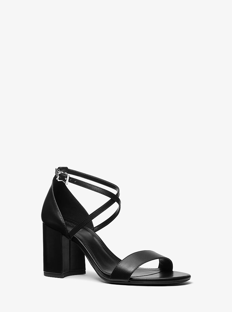Sophie Flex Patent Leather Sandal in BLACK | Michael Kors