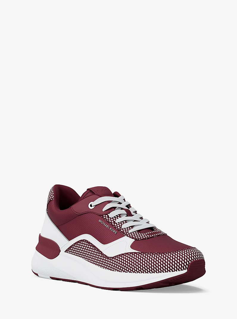 Trevor Mixed-Media Trainer in MULBERRY | Michael Kors