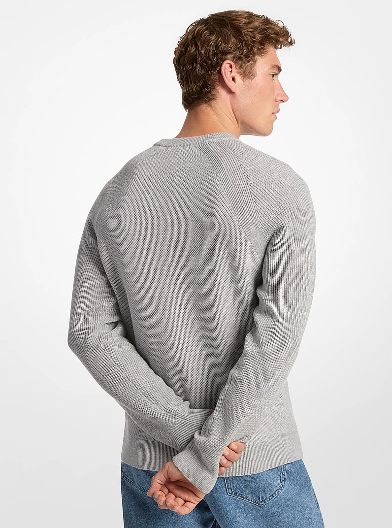 Chandail &agrave; encolure ras-de-cou en m&eacute;lange de laine in GRIS PIERRE | Michael Kors