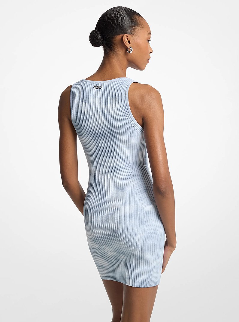 Ribbed Tie-Dye Tank Dress in CHAMBRAY | Michael Kors