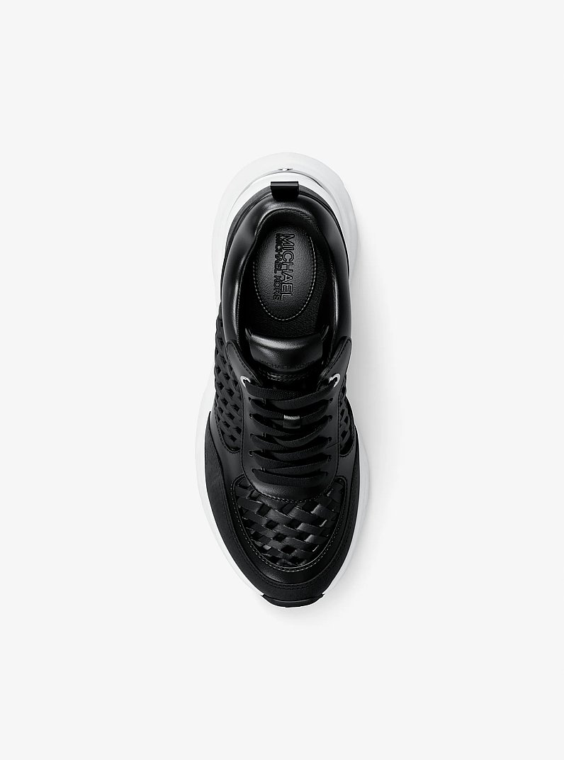 Katrina Woven Wedge Trainer in BLACK | Michael Kors