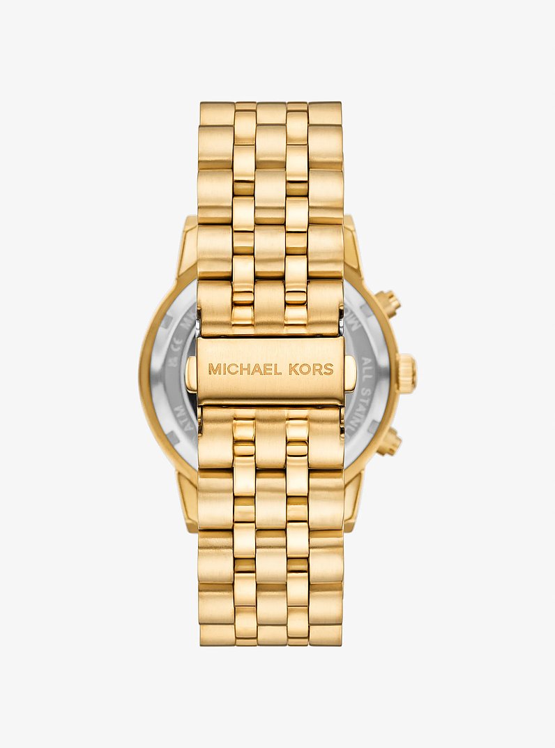 Oversized Hutton Gold-Tone Watch in GOLD | Michael Kors