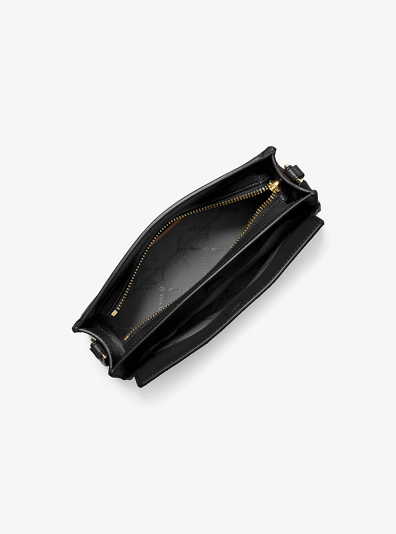 Umh&auml;ngetasche Becca Small aus Saffianleder in SCHWARZ | Michael Kors