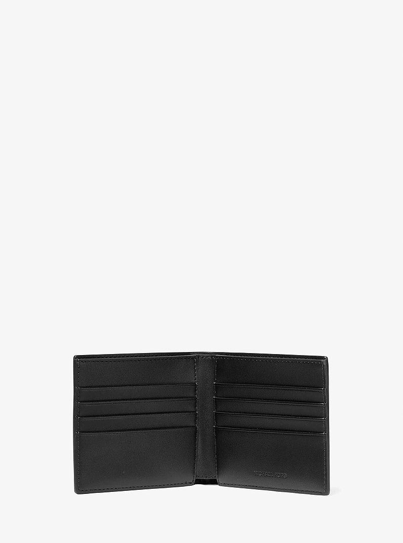 Mason Signature Logo Stripe Billfold Wallet in CRIMSON | Michael Kors