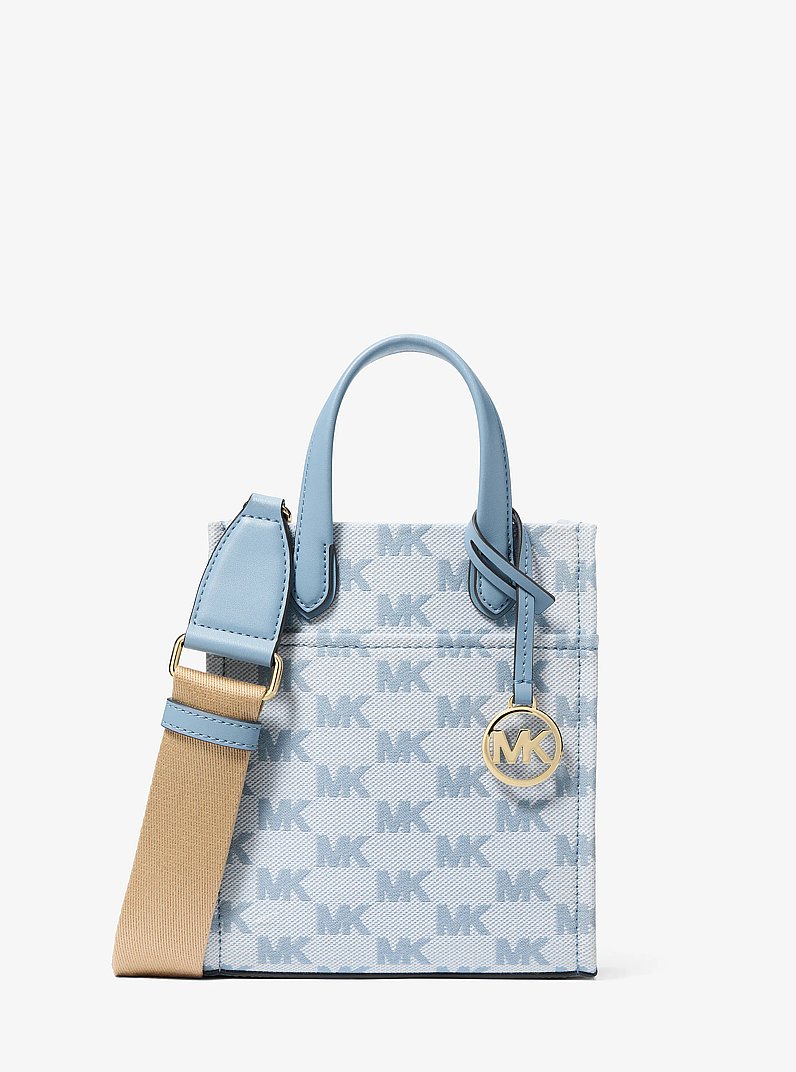 Borsa a tracolla Gigi extra-small con logo jacquard in CHAMBRAY | Michael Kors