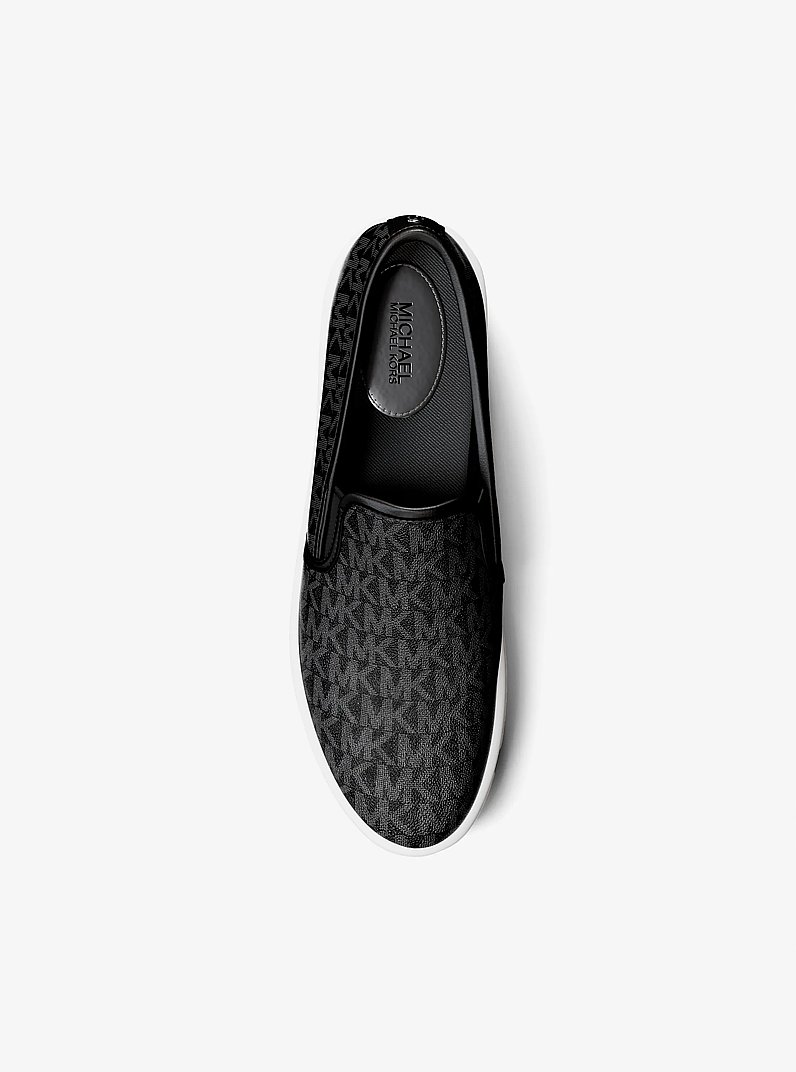 Teddi Signature Logo Slip-On Sneaker in BLACK | Michael Kors
