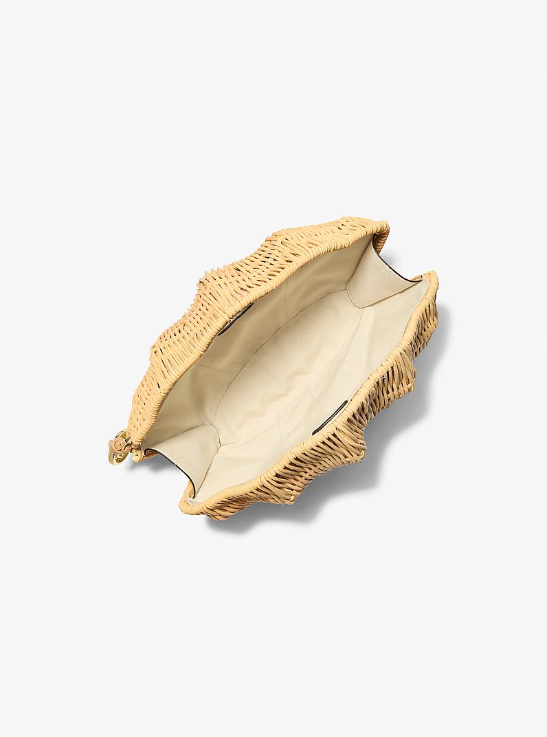 Clutch Shelly in rattan in NATURALE | Michael Kors