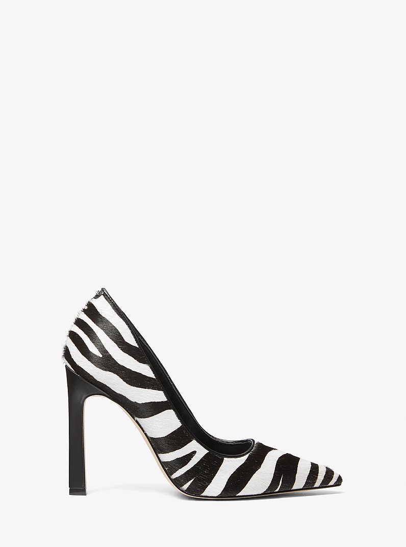 Amara Zebra Print Calf Hair Pump in BLACK COMBO | Michael Kors