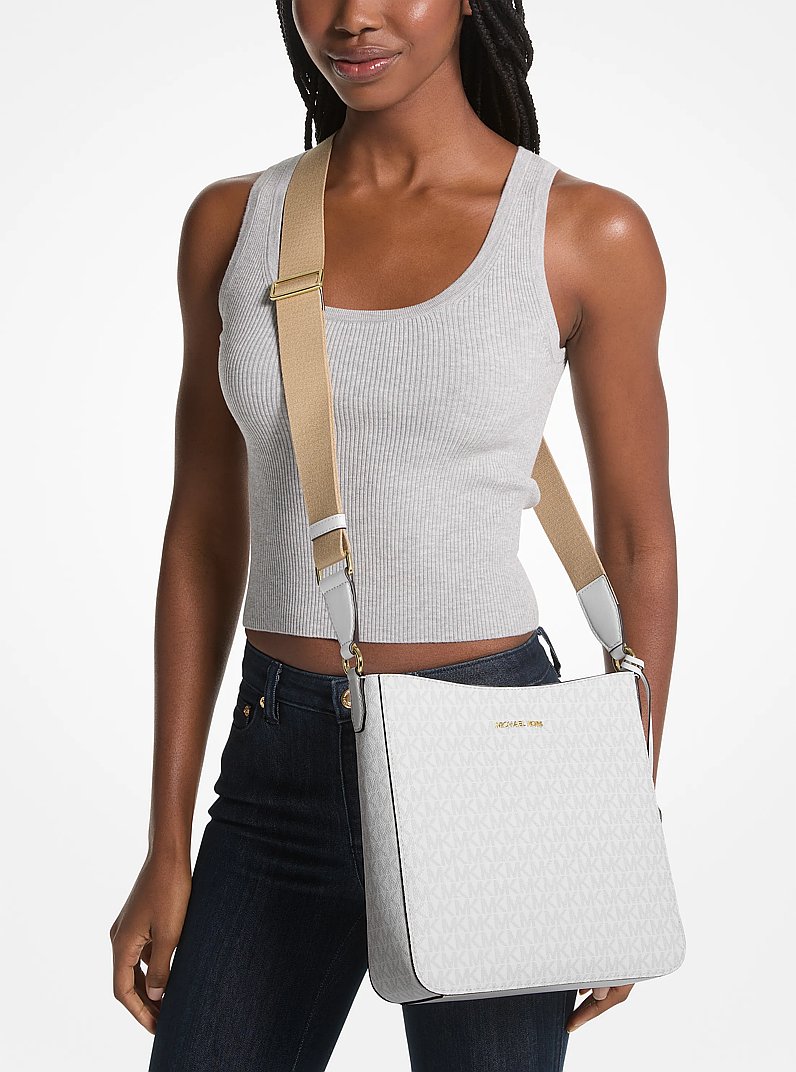 Jet Set Travel Large Signature Logo Messenger Bag