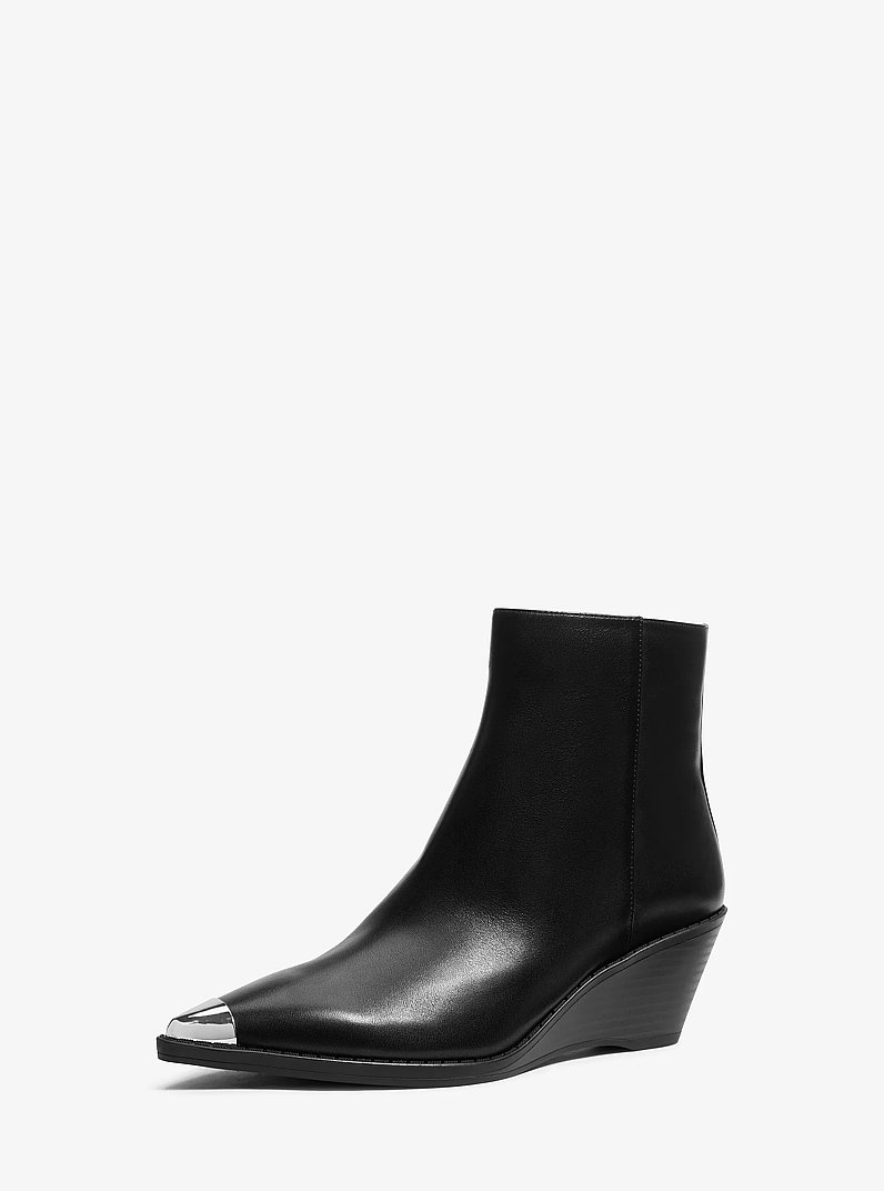 Austin Leather Ankle Boot in BLACK | Michael Kors