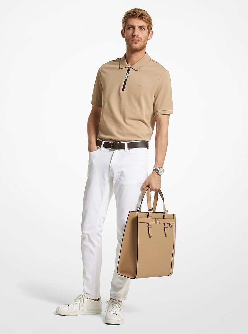 Hudson Pebbled Leather Tote Bag