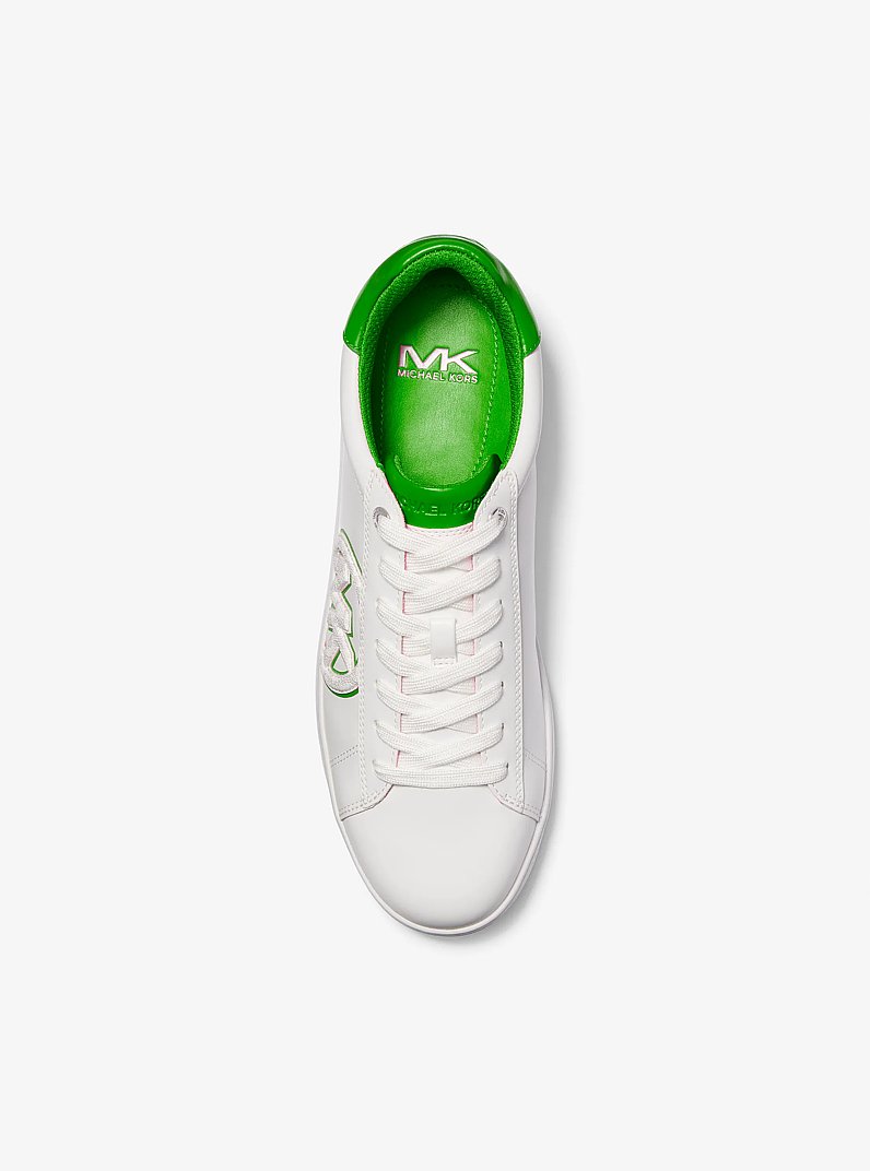 Jacob Logo Embellished Lace-Up Sneaker in JUNGLE | Michael Kors