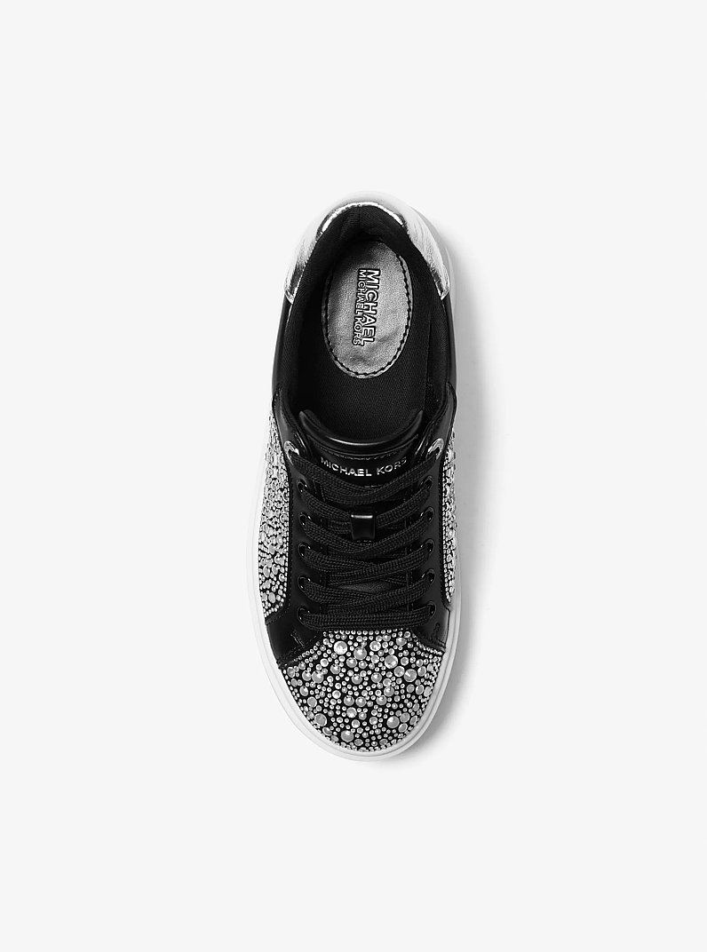 Romey Embellished Platform Sneaker in BLACK | Michael Kors
