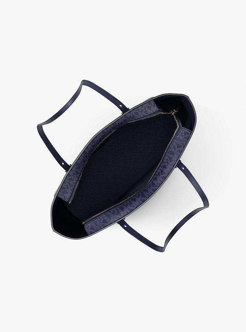 Borsa tote Quinn media in pelle e stampa logo in ABITO BLUES | Michael Kors