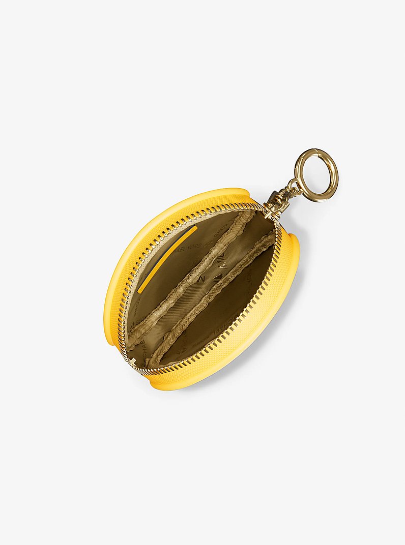 Jet Set Small Polka Dot Signature Logo Coin Pouch in DAISY YELLOW | Michael Kors