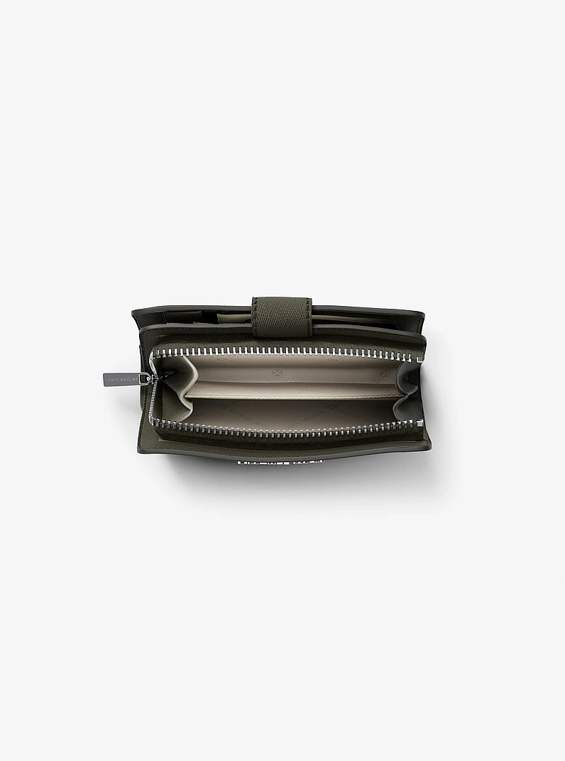 Medium Saffiano Leather Wallet in OLIVE | Michael Kors