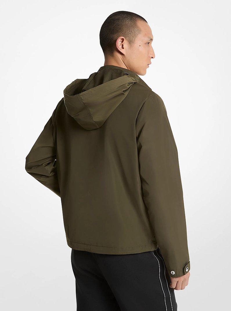 Woven Windbreaker Jacket in IVY | Michael Kors