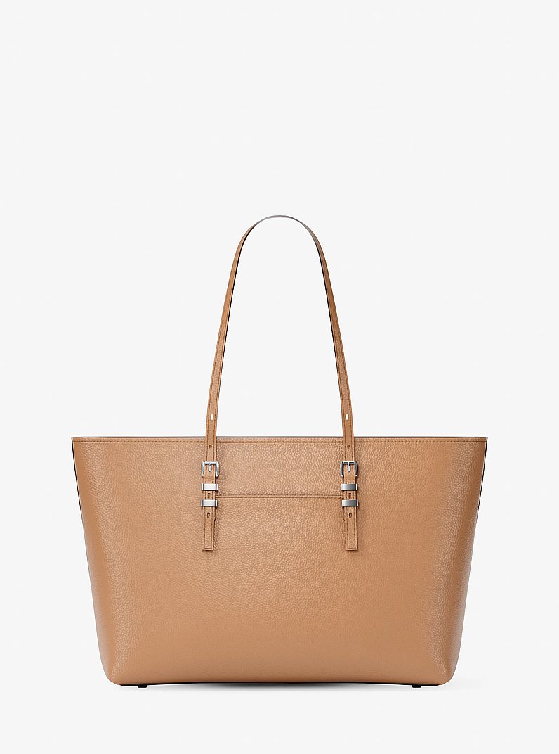 Borsa tote Quinn grande in pelle martellata in ARACHIDE | Michael Kors