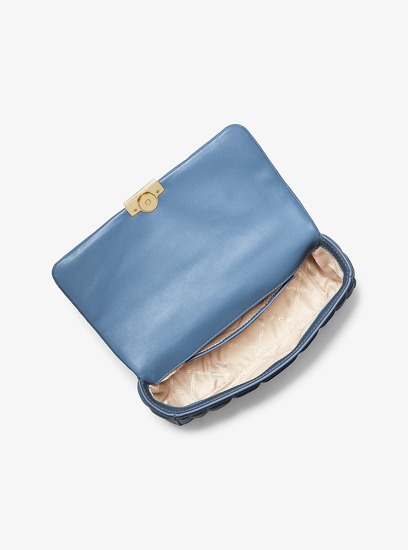Tribeca Large Quilted Leather Shoulder Bag in FRENCH BLUE | Michael Kors
