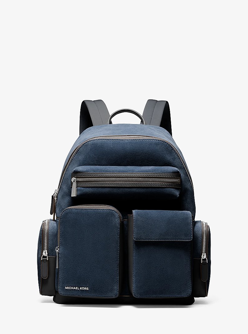 Dakota Medium Suede Cargo Backpack in LIGHT MIDNIGHT | Michael Kors
