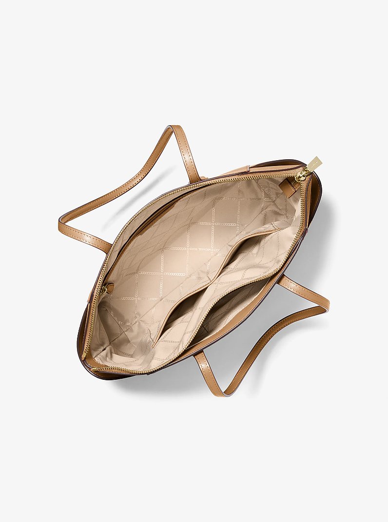Marilyn Medium Saffiano Leather Tote Bag in CAMEL | Michael Kors