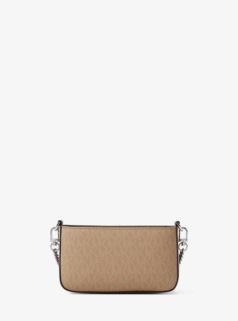 Wandelbare Pochette Bryant Small mit Signature-Logomuster in ERDNUSS | Michael Kors
